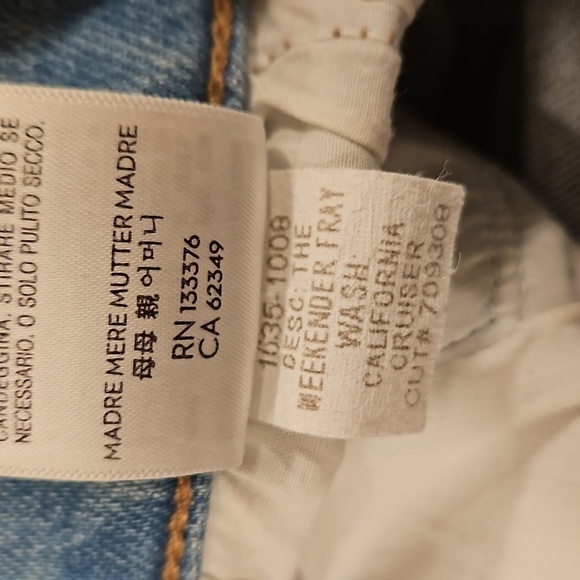 💕MOTHER💕 The Weekender Fray ~ California Cruiser 26 NWOT - Picture 16 of 17